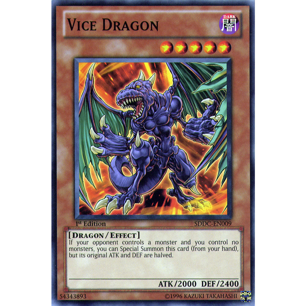 Vice Dragon SDDC-EN009 Yu-Gi-Oh! Card from the Dragon's Collide Set