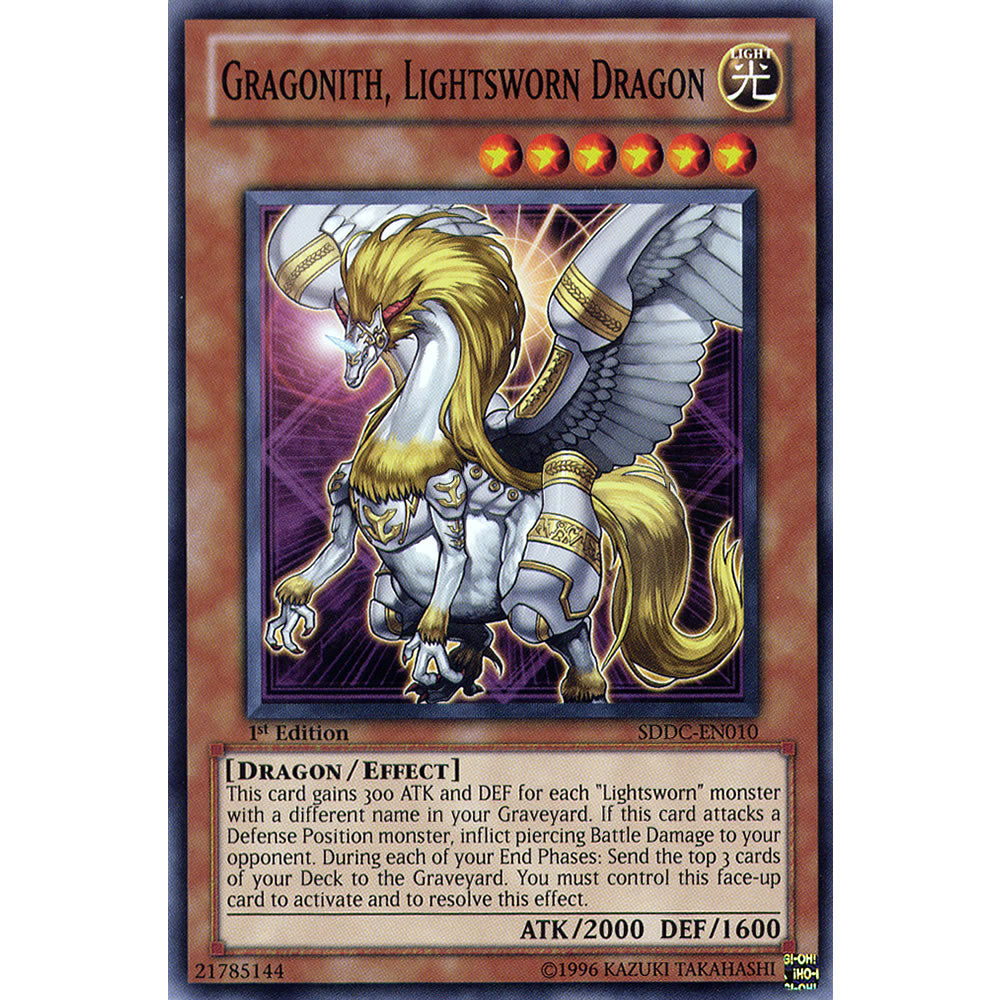 Gragonith, Lightsworn Dragon SDDC-EN010 Yu-Gi-Oh! Card from the Dragon's Collide Set
