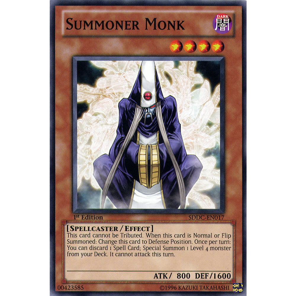 Summoner Monk SDDC-EN017 Yu-Gi-Oh! Card from the Dragon's Collide Set