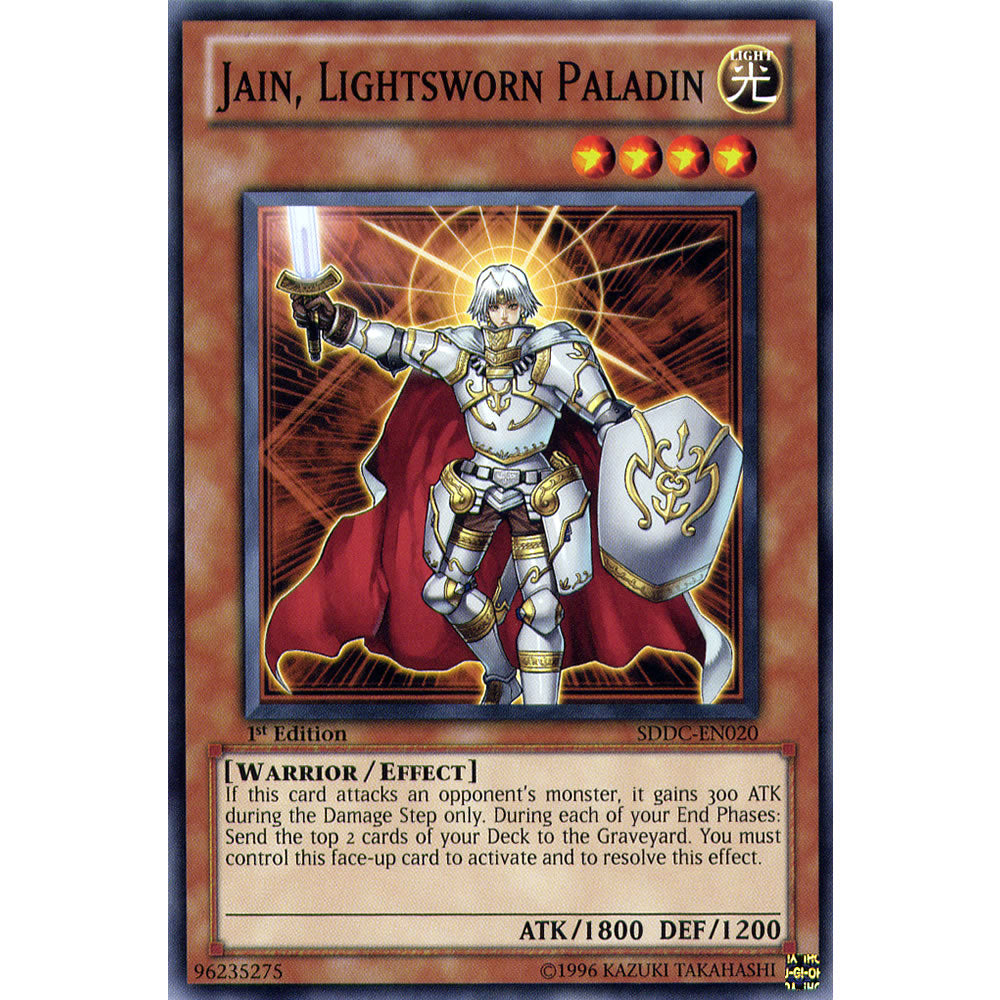 Jain, Lightsworn Paladin SDDC-EN020 Yu-Gi-Oh! Card from the Dragon's Collide Set
