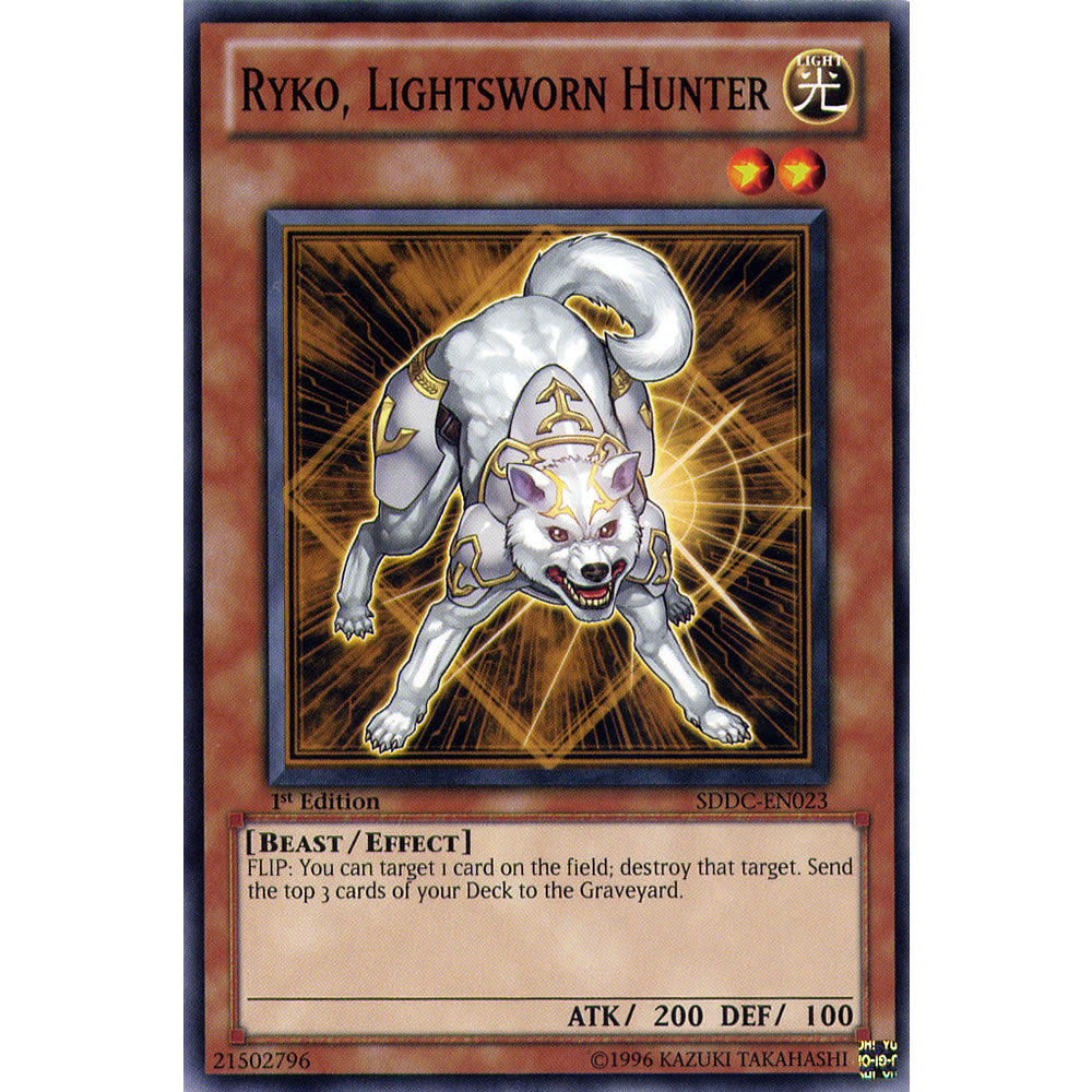 Ryko, Lightsworn Hunter SDDC-EN023 Yu-Gi-Oh! Card from the Dragon's Collide Set