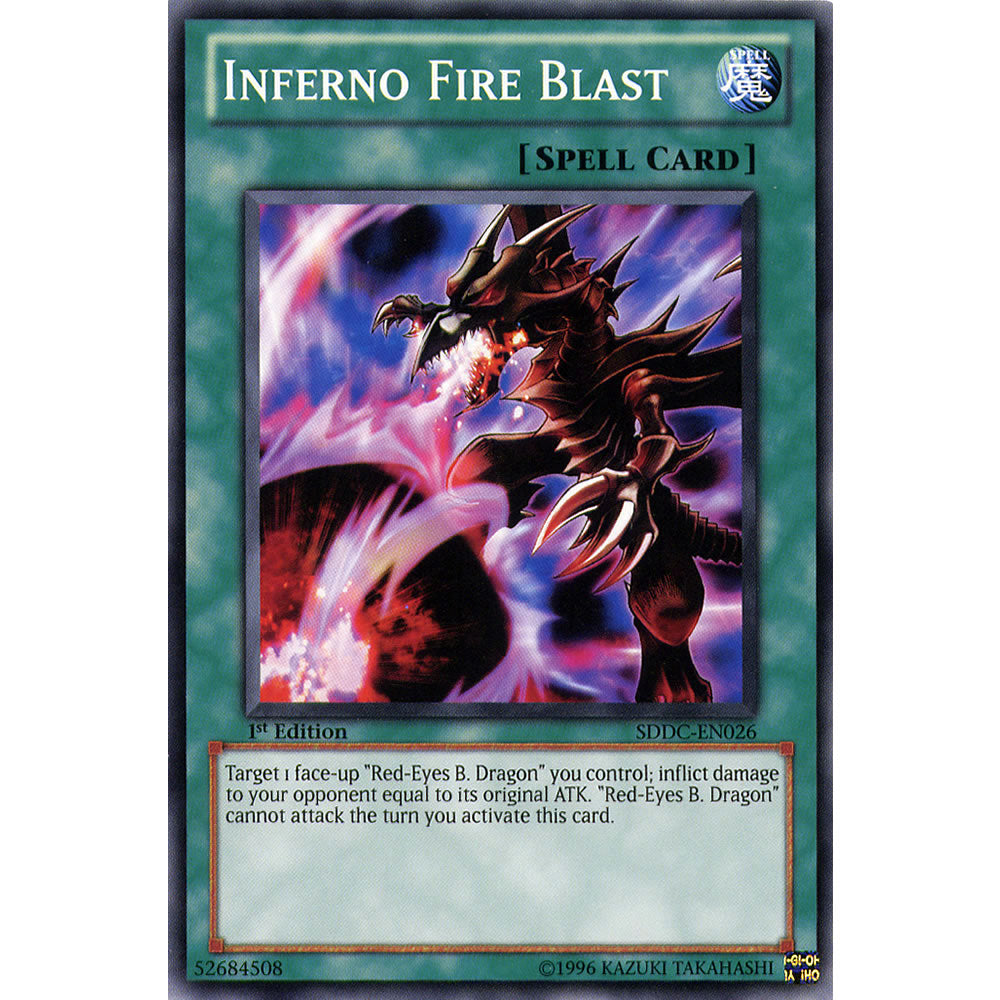 Inferno Fire Blast SDDC-EN026 Yu-Gi-Oh! Card from the Dragon's Collide Set