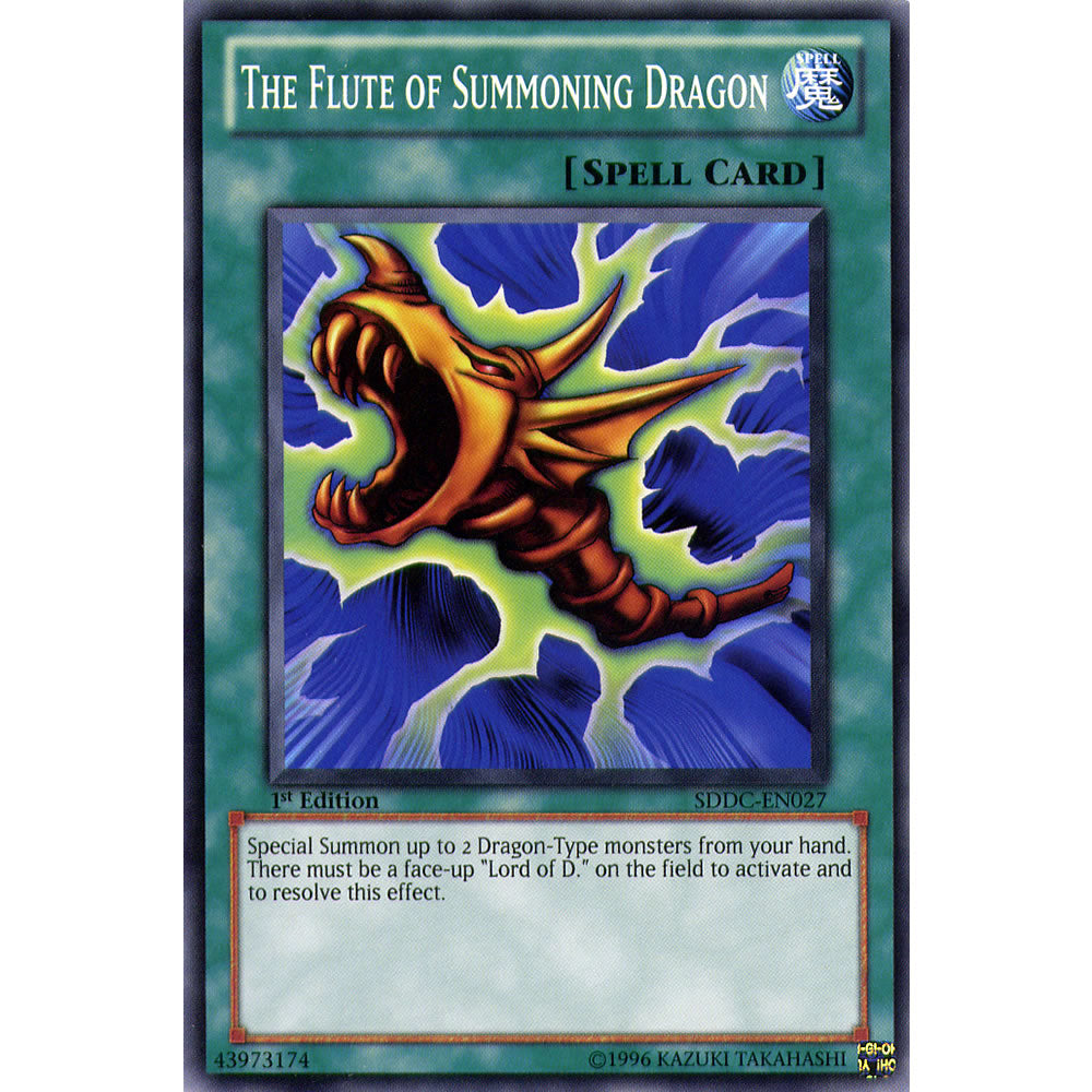 The Flute of Summoning Dragon SDDC-EN027 Yu-Gi-Oh! Card from the Dragon's Collide Set