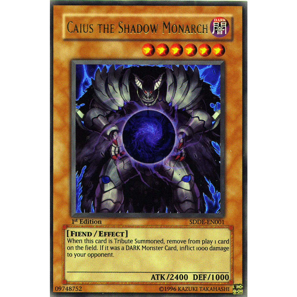 Caius the Shadow Monarch SDDE-EN001 Yu-Gi-Oh! Card from the Dark Emperor Set