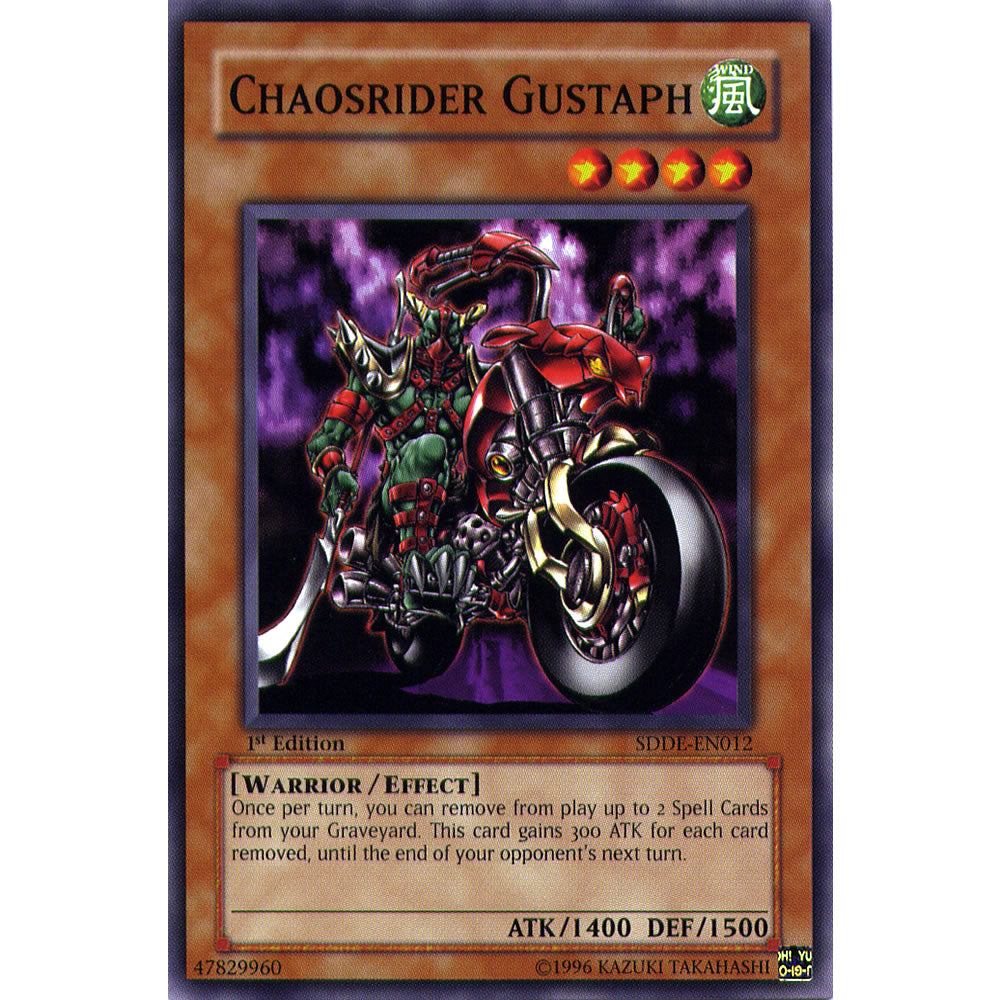 Chaosrider Gustaph SDDE-EN012 Yu-Gi-Oh! Card from the Dark Emperor Set