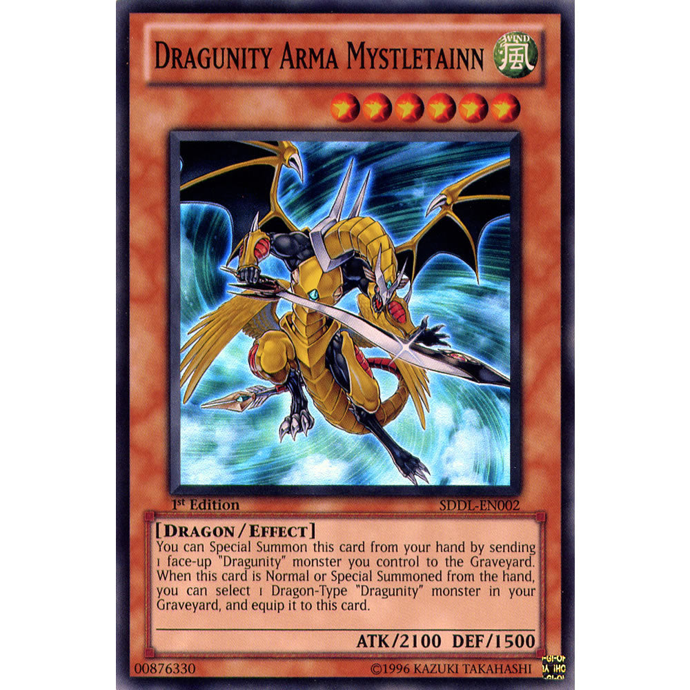 Dragunity Arma Mystletainn SDDL-EN002 Yu-Gi-Oh! Card from the Dragunity Legion Set
