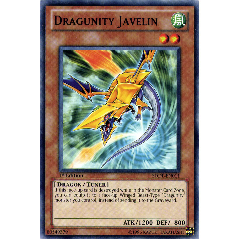 Dragunity Javelin SDDL-EN011 Yu-Gi-Oh! Card from the Dragunity Legion Set
