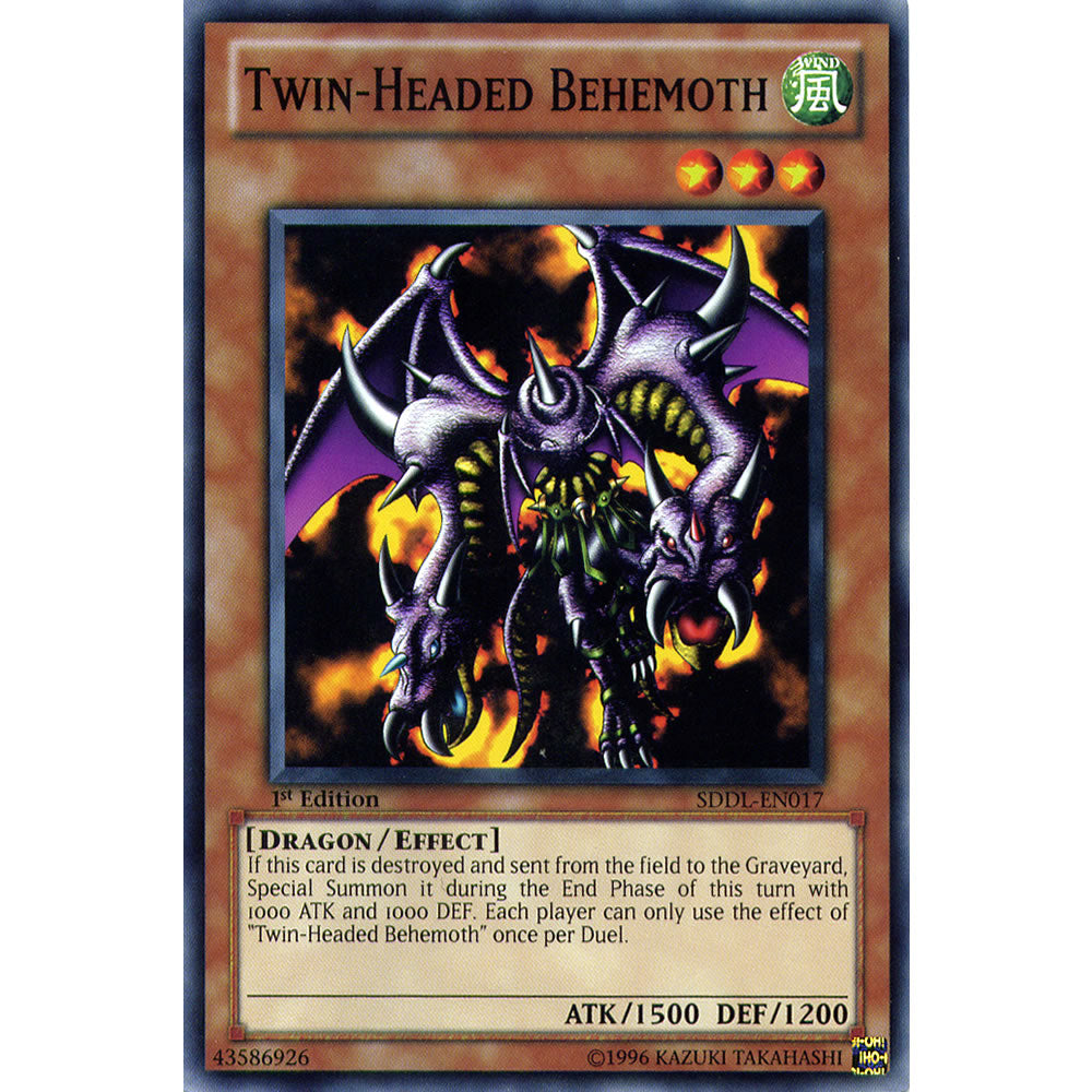 Twin-Headed Behemoth SDDL-EN017 Yu-Gi-Oh! Card from the Dragunity Legion Set