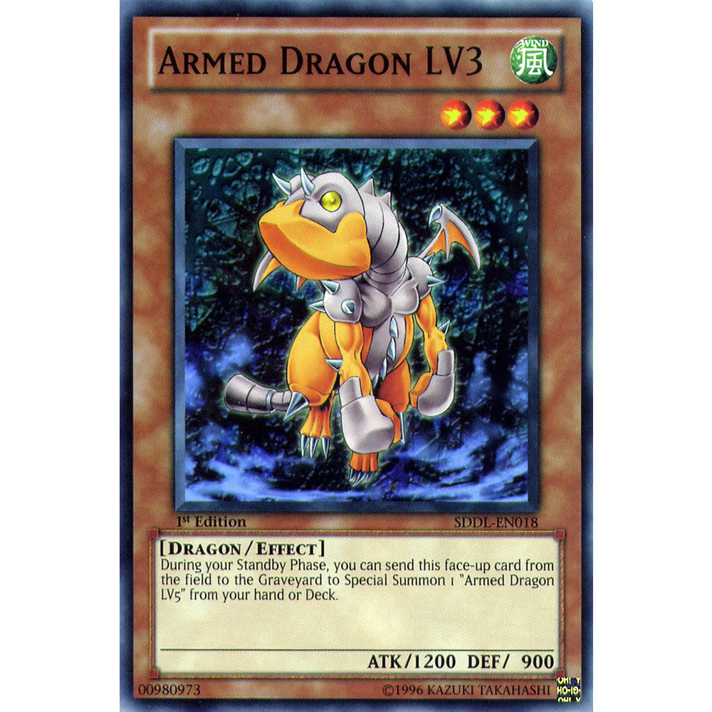 Armed Dragon LV3 SDDL-EN018 Yu-Gi-Oh! Card from the Dragunity Legion Set