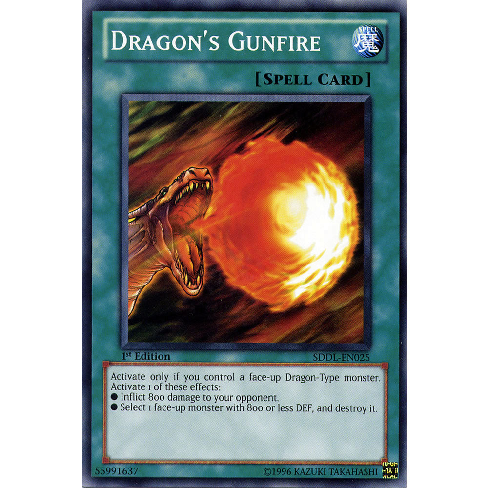 Dragon's Gunfire SDDL-EN025 Yu-Gi-Oh! Card from the Dragunity Legion Set
