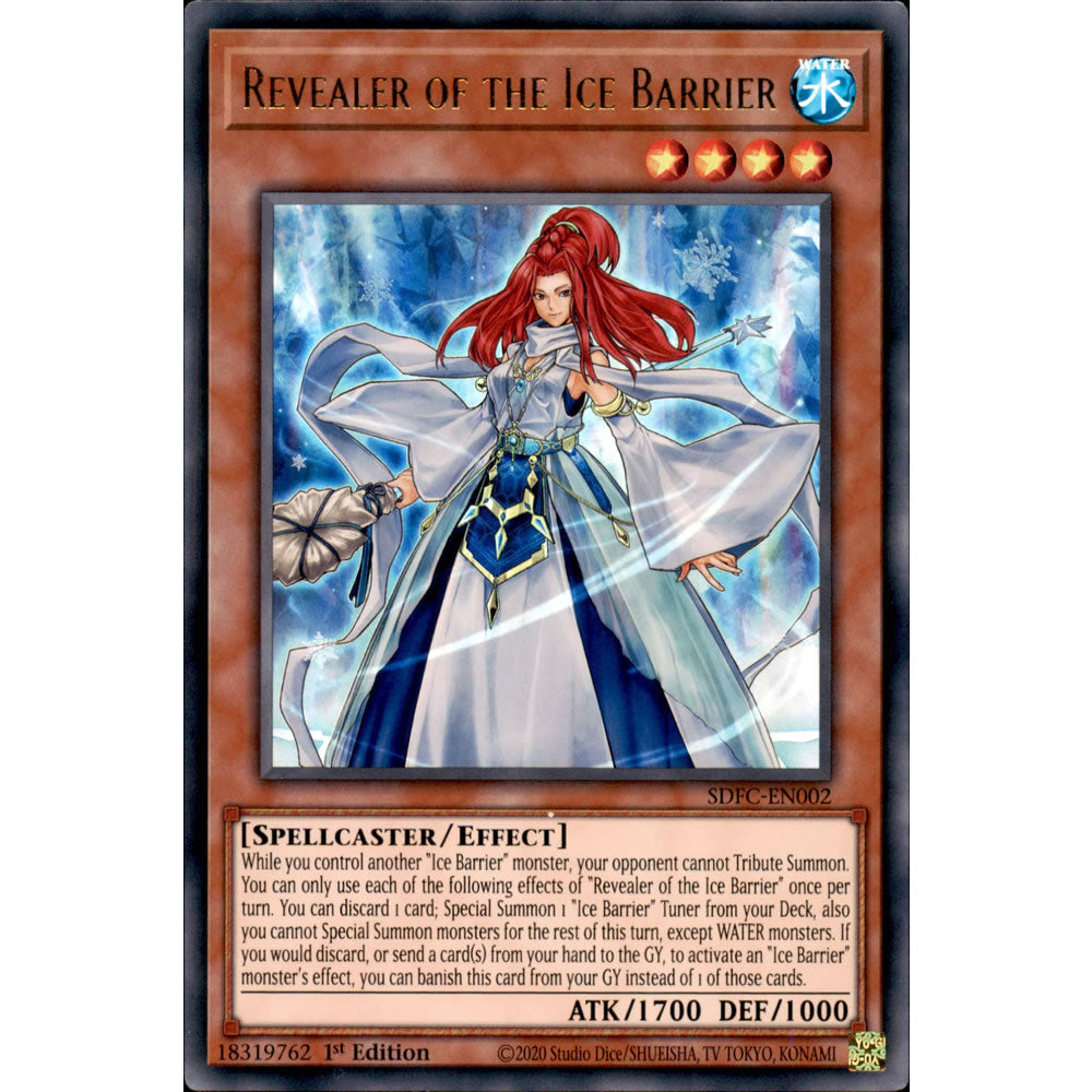 Revealer of the Ice Barrier SDFC-EN002 Yu-Gi-Oh! Card from the Freezing Chains Set