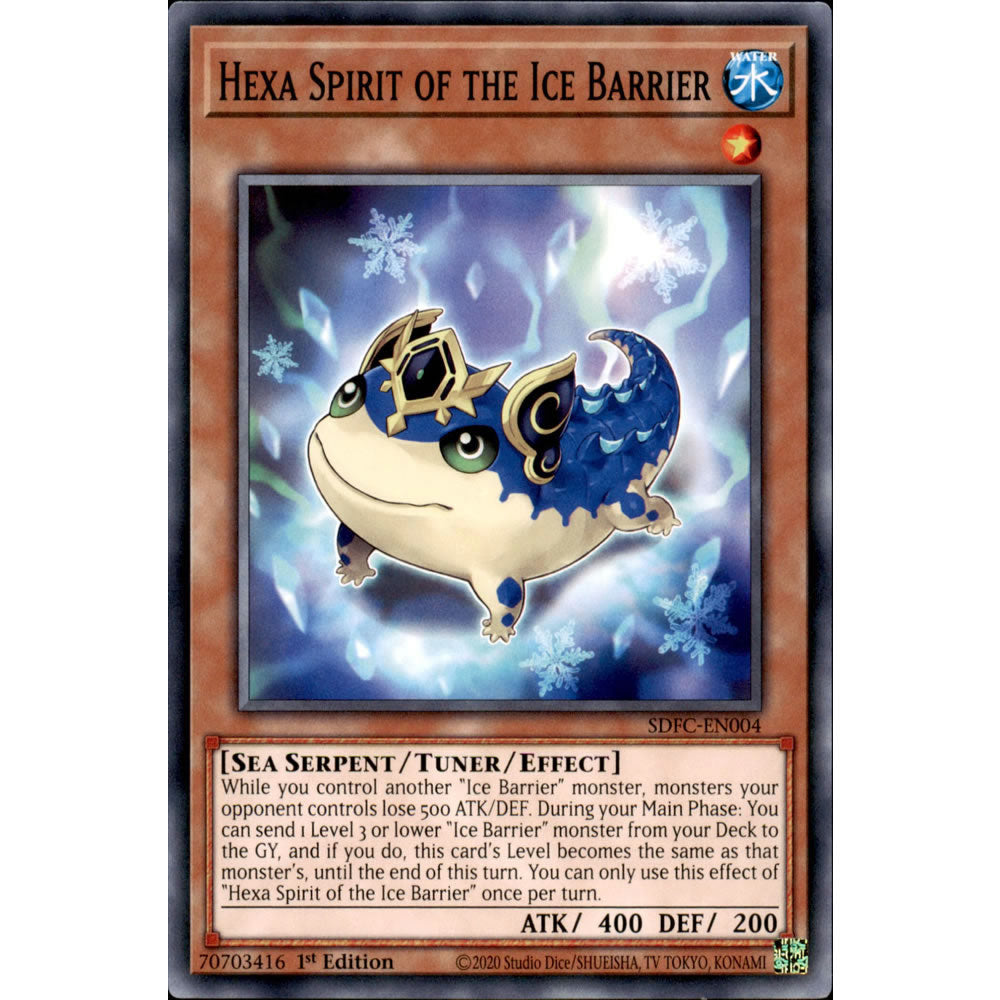 Hexa Spirit of the Ice Barrier SDFC-EN004 Yu-Gi-Oh! Card from the Freezing Chains Set