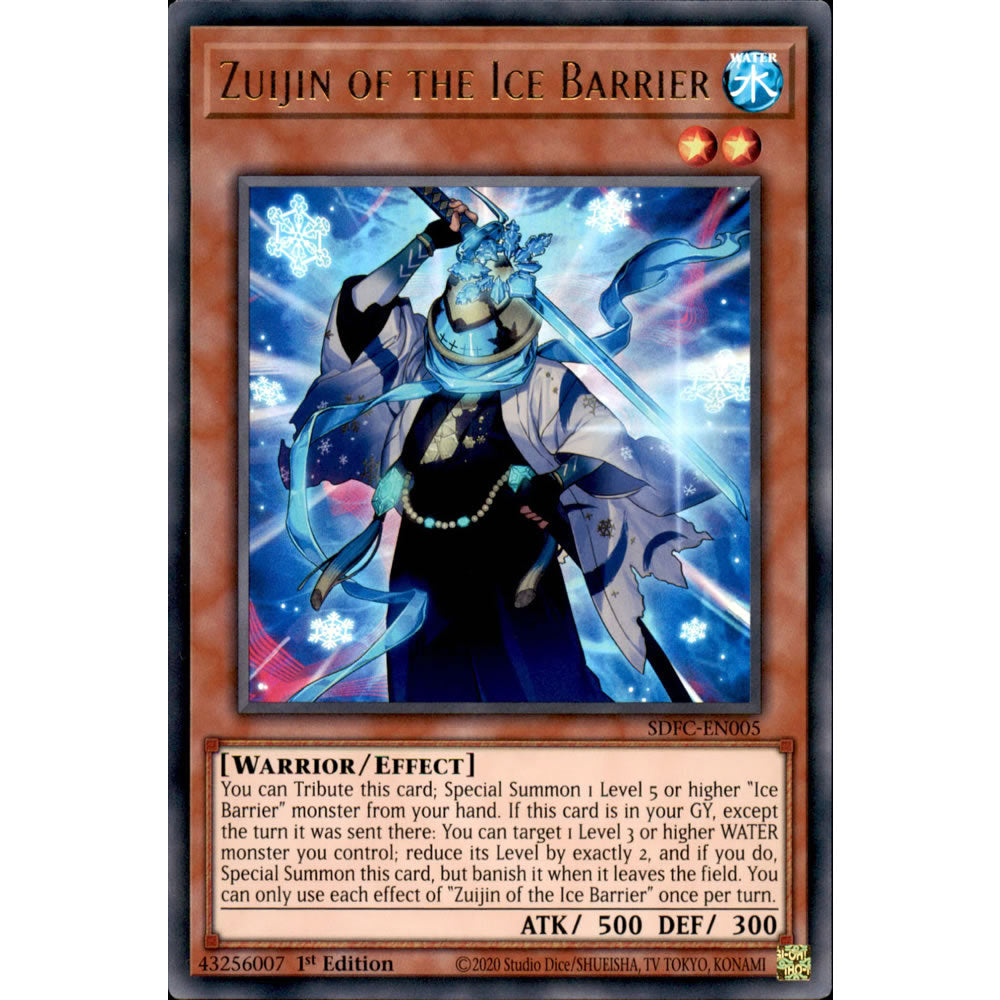 Zuijin of the Ice Barrier SDFC-EN005 Yu-Gi-Oh! Card from the Freezing Chains Set