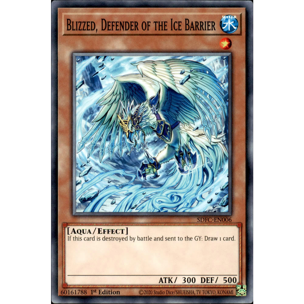 Blizzed, Defender of the Ice Barrier SDFC-EN006 Yu-Gi-Oh! Card from the Freezing Chains Set