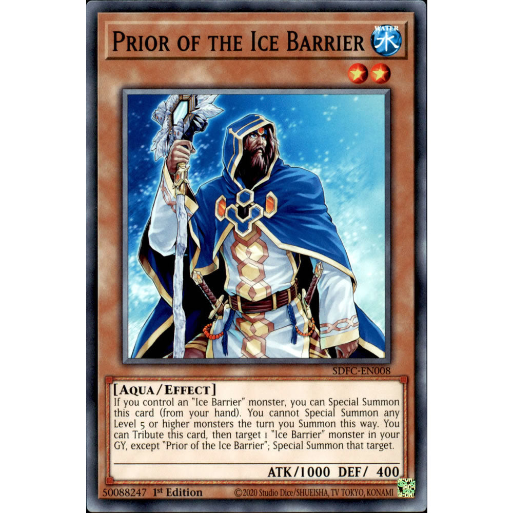 Prior of the Ice Barrier SDFC-EN008 Yu-Gi-Oh! Card from the Freezing Chains Set