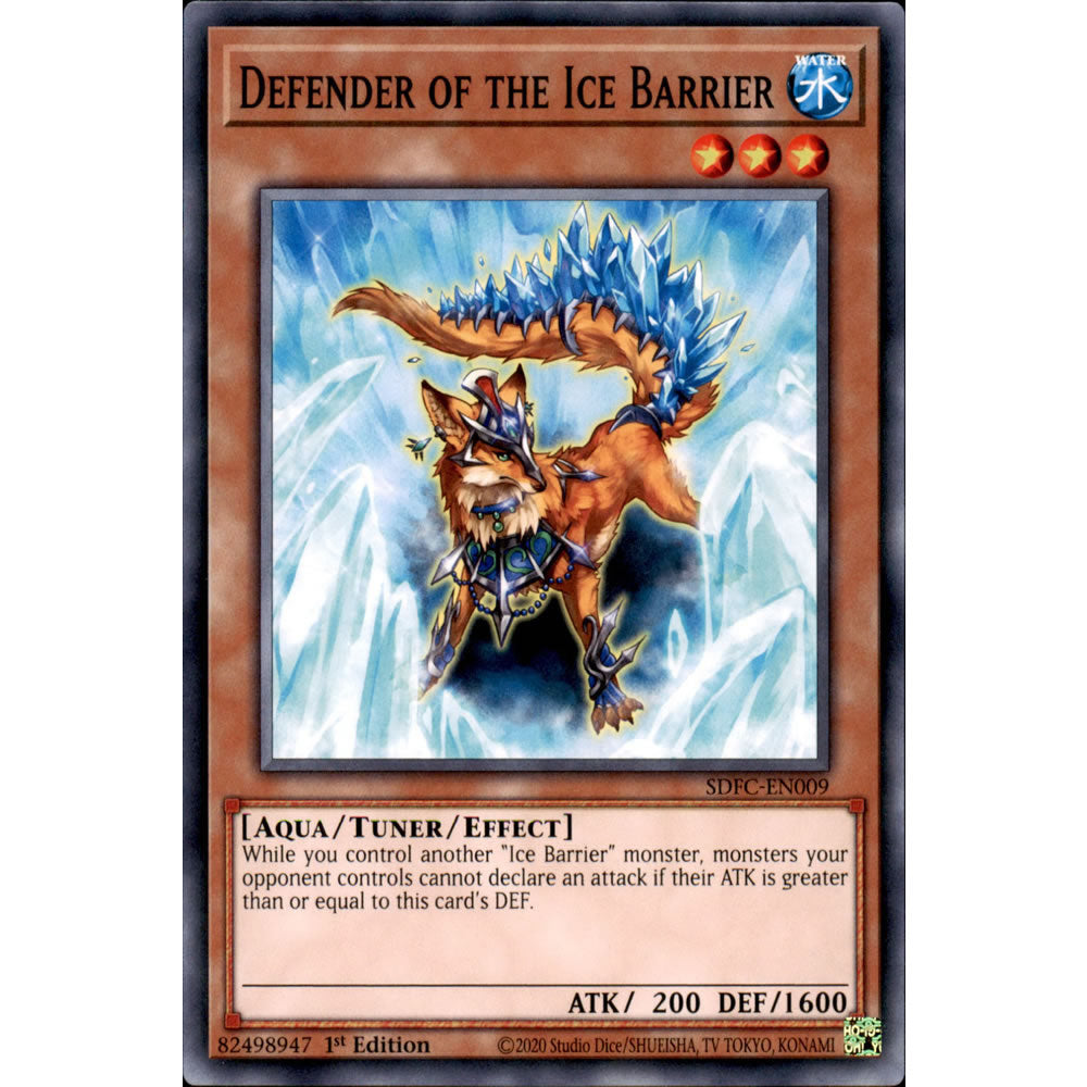 Defender of the Ice Barrier SDFC-EN009 Yu-Gi-Oh! Card from the Freezing Chains Set