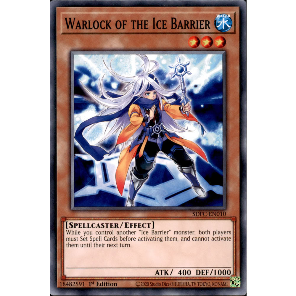 Warlock of the Ice Barrier SDFC-EN010 Yu-Gi-Oh! Card from the Freezing Chains Set