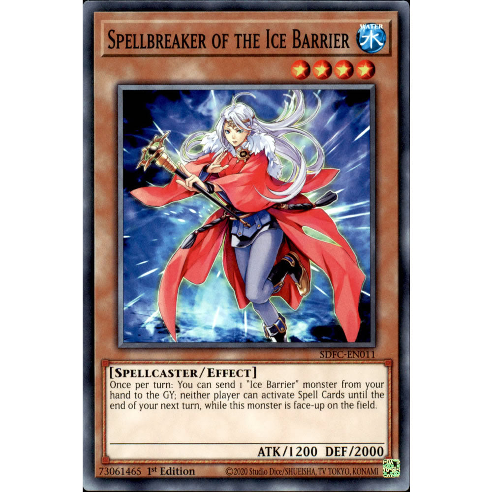 Spellbreaker of the Ice Barrier SDFC-EN011 Yu-Gi-Oh! Card from the Freezing Chains Set