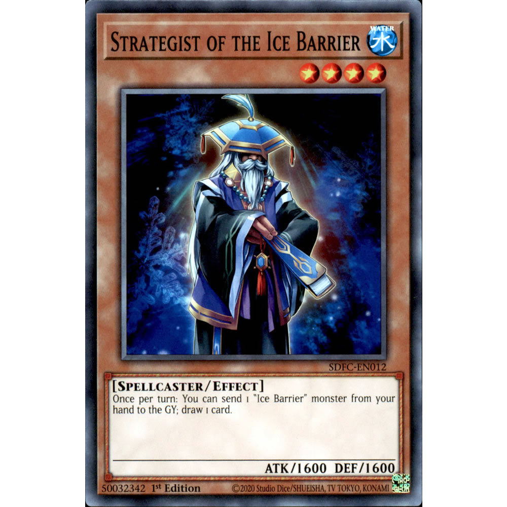 Strategist of the Ice Barrier SDFC-EN012 Yu-Gi-Oh! Card from the Freezing Chains Set