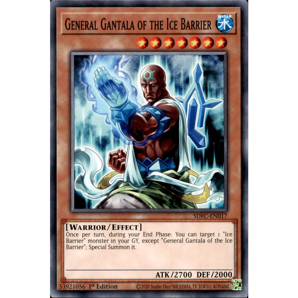 General Gantala of the Ice Barrier SDFC-EN017 Yu-Gi-Oh! Card from the Freezing Chains Set