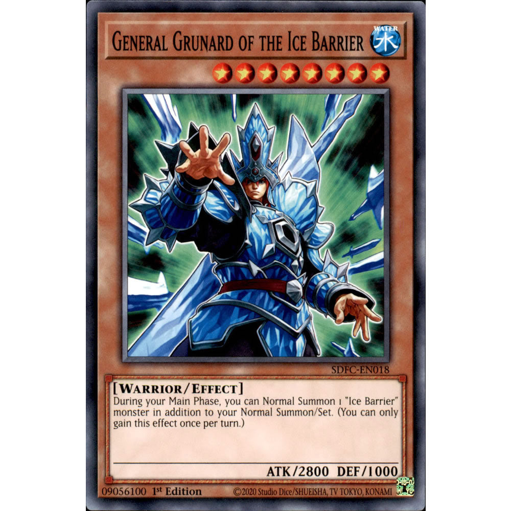 General Grunard of the Ice Barrier SDFC-EN018 Yu-Gi-Oh! Card from the Freezing Chains Set