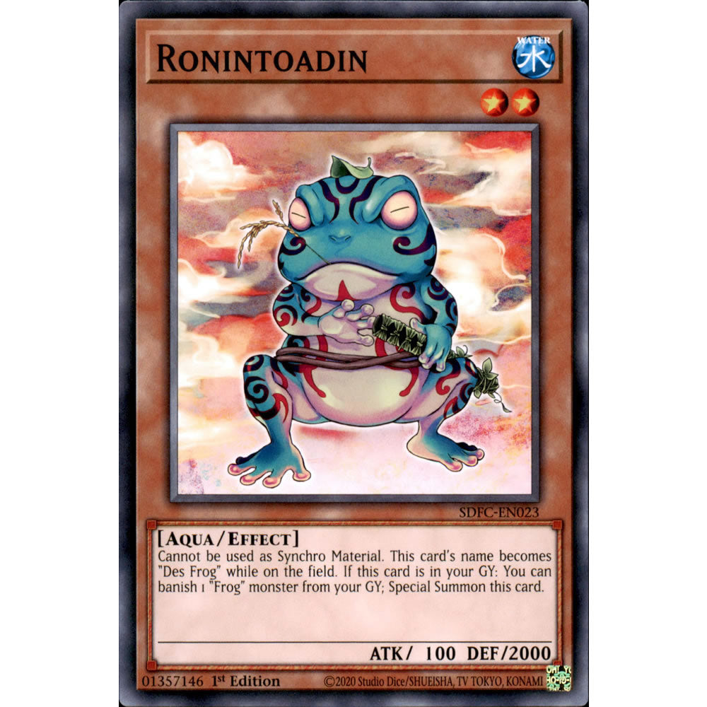 Ronintoadin SDFC-EN023 Yu-Gi-Oh! Card from the Freezing Chains Set