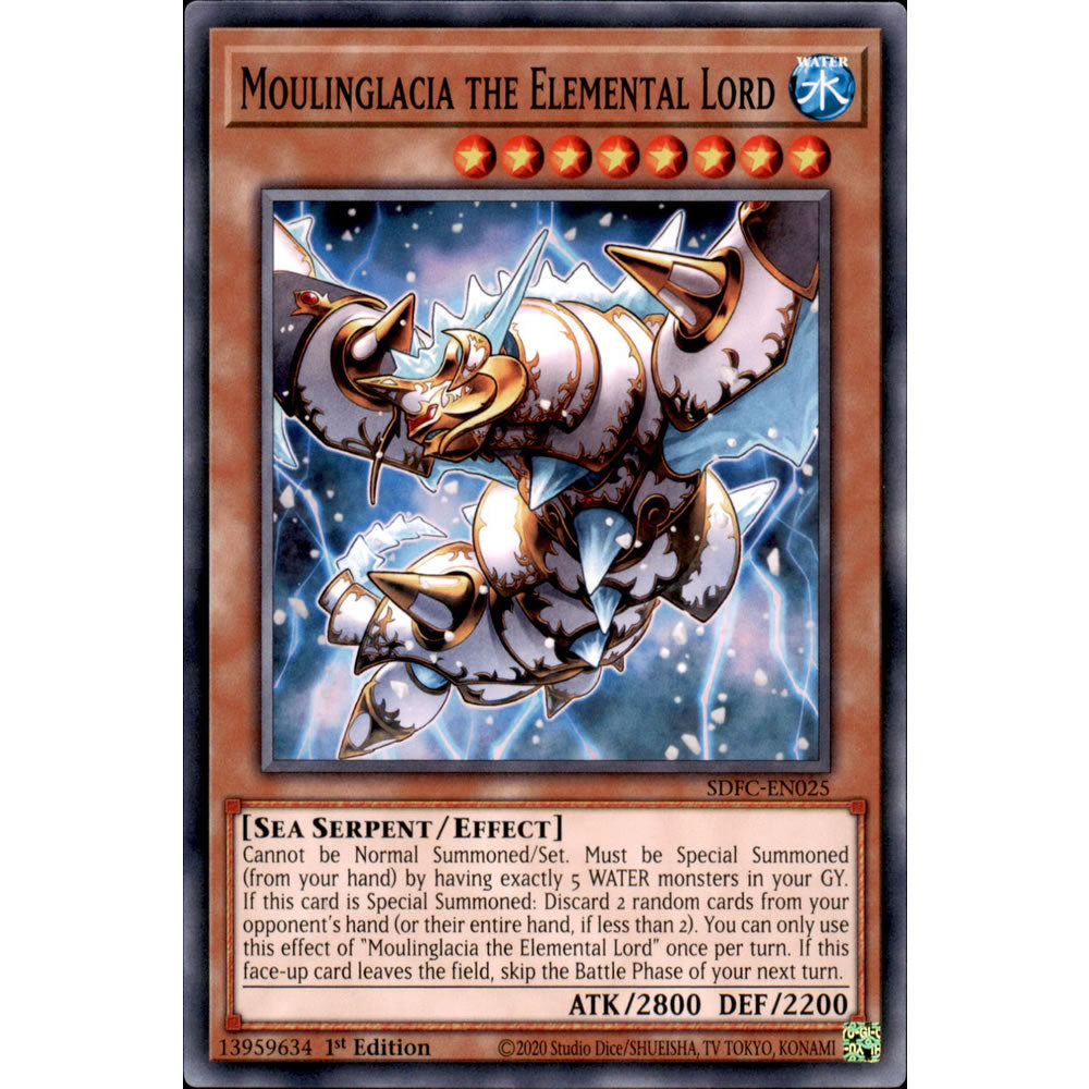 Moulinglacia the Elemental Lord SDFC-EN025 Yu-Gi-Oh! Card from the Freezing Chains Set