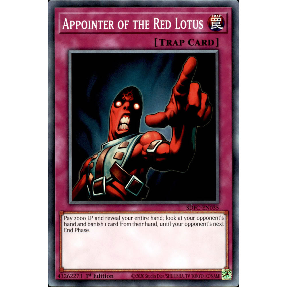 Appointer of the Red Lotus SDFC-EN035 Yu-Gi-Oh! Card from the Freezing Chains Set