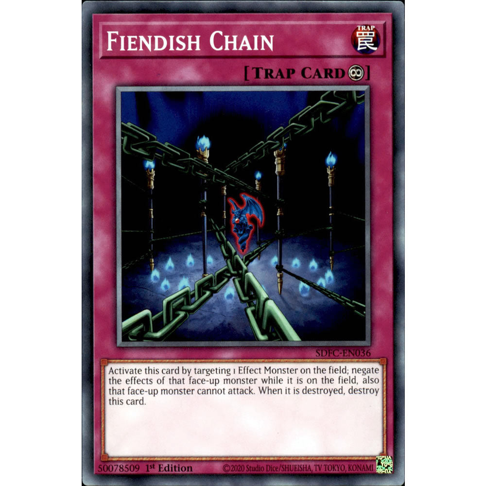 Fiendish Chain SDFC-EN036 Yu-Gi-Oh! Card from the Freezing Chains Set