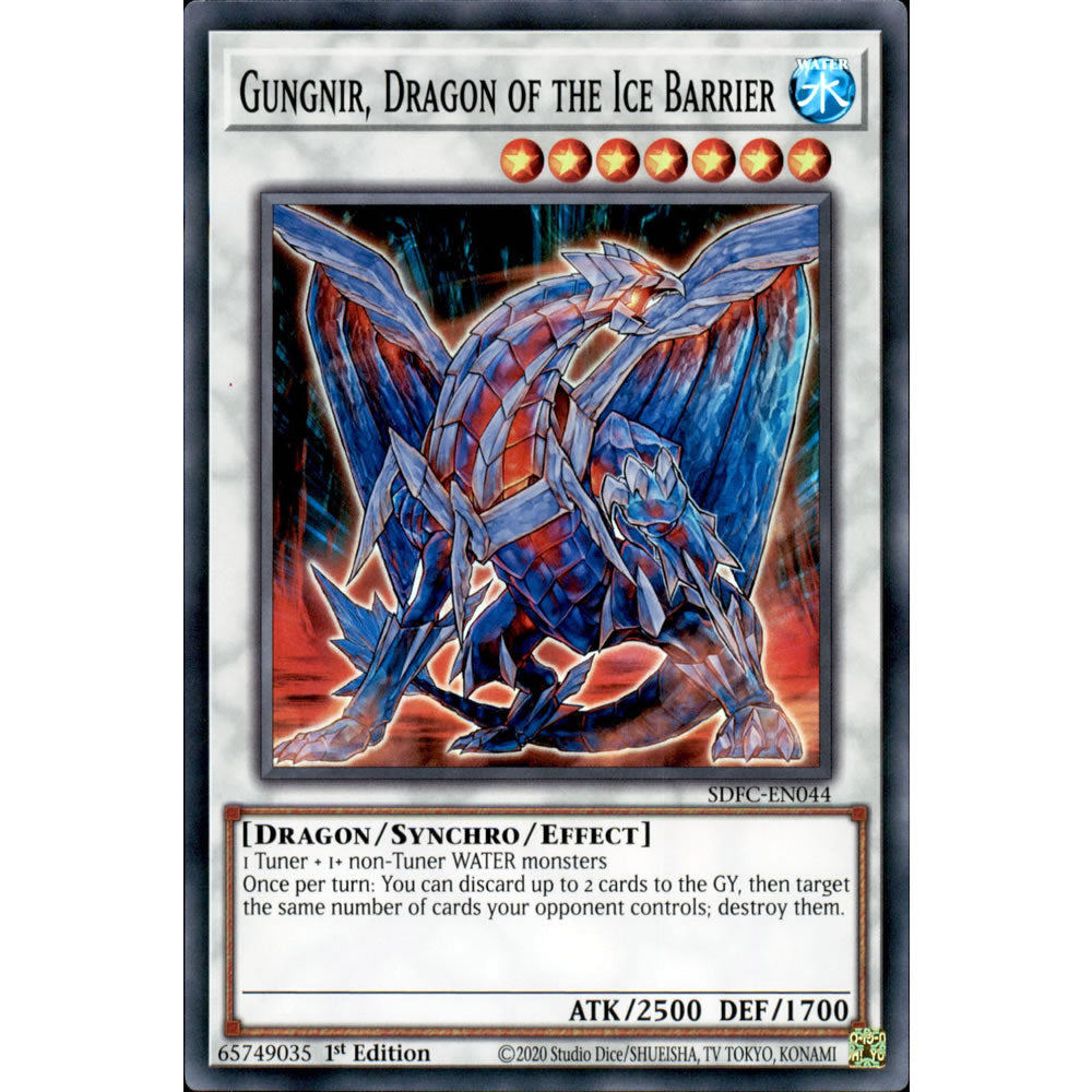 Gungnir, Dragon of the Ice Barrier SDFC-EN044 Yu-Gi-Oh! Card from the Freezing Chains Set