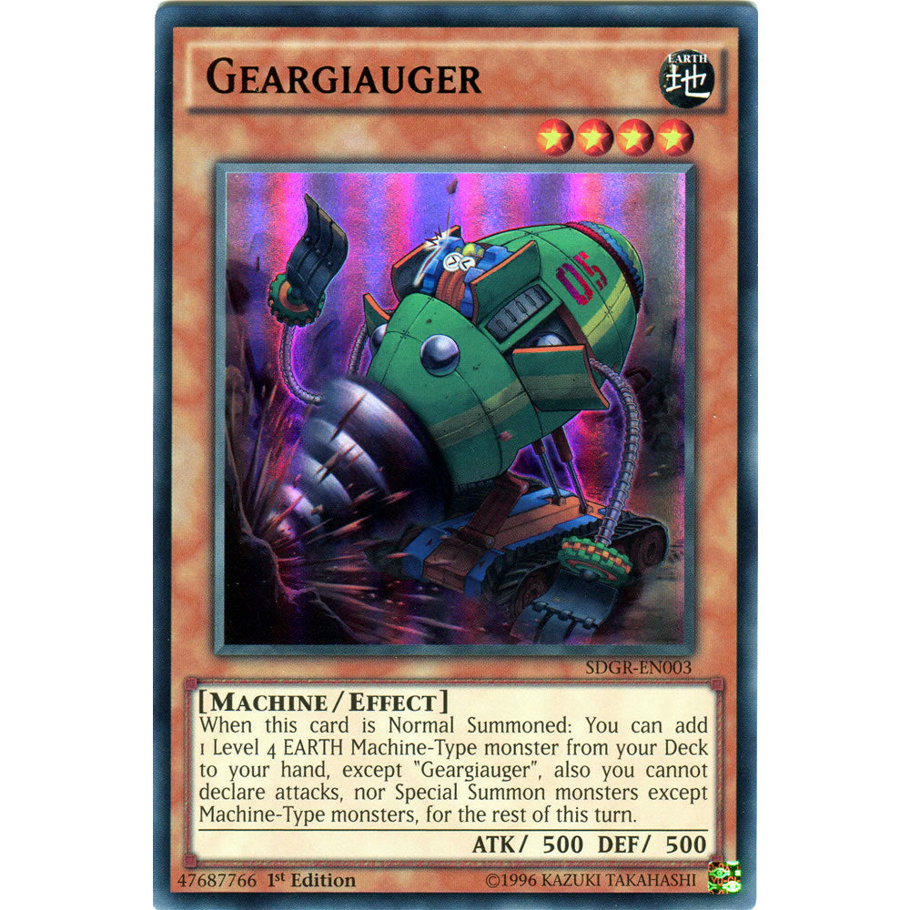 Geargiauger SDGR-EN003 Yu-Gi-Oh! Card from the Geargia Rampage Set