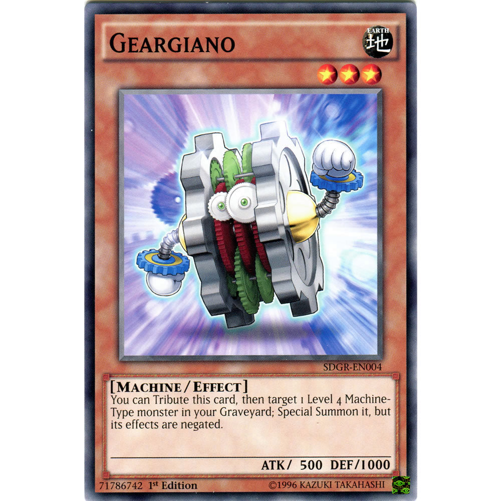 Geargiano SDGR-EN004 Yu-Gi-Oh! Card from the Geargia Rampage Set