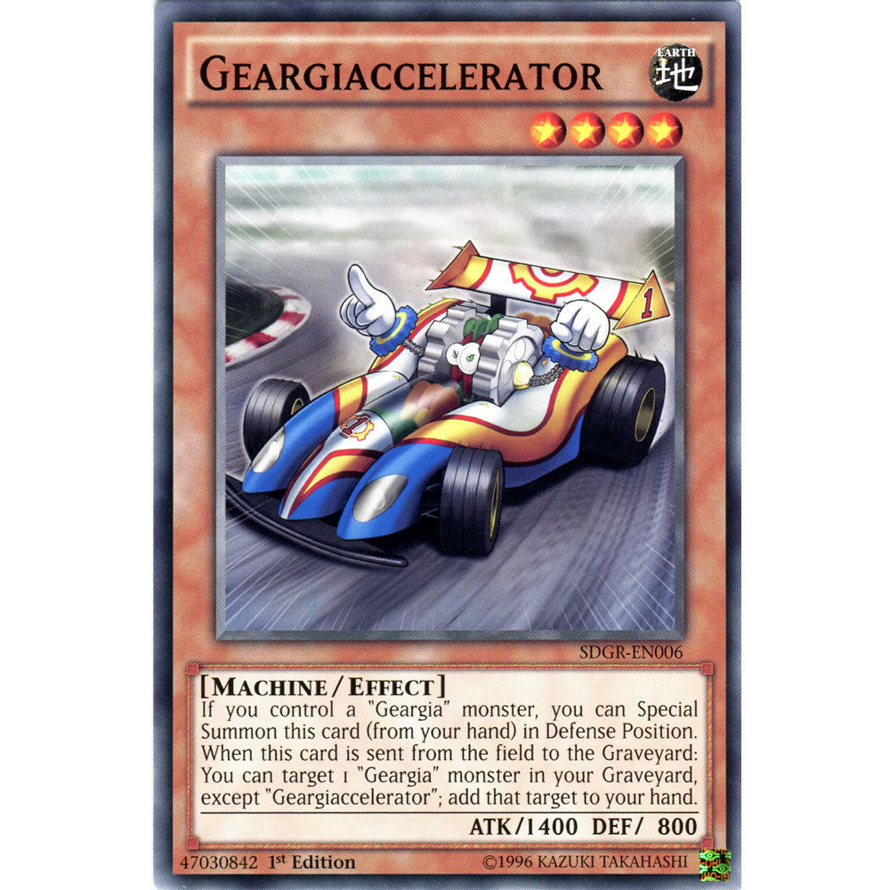 Geargiaccelerator SDGR-EN006 Yu-Gi-Oh! Card from the Geargia Rampage Set