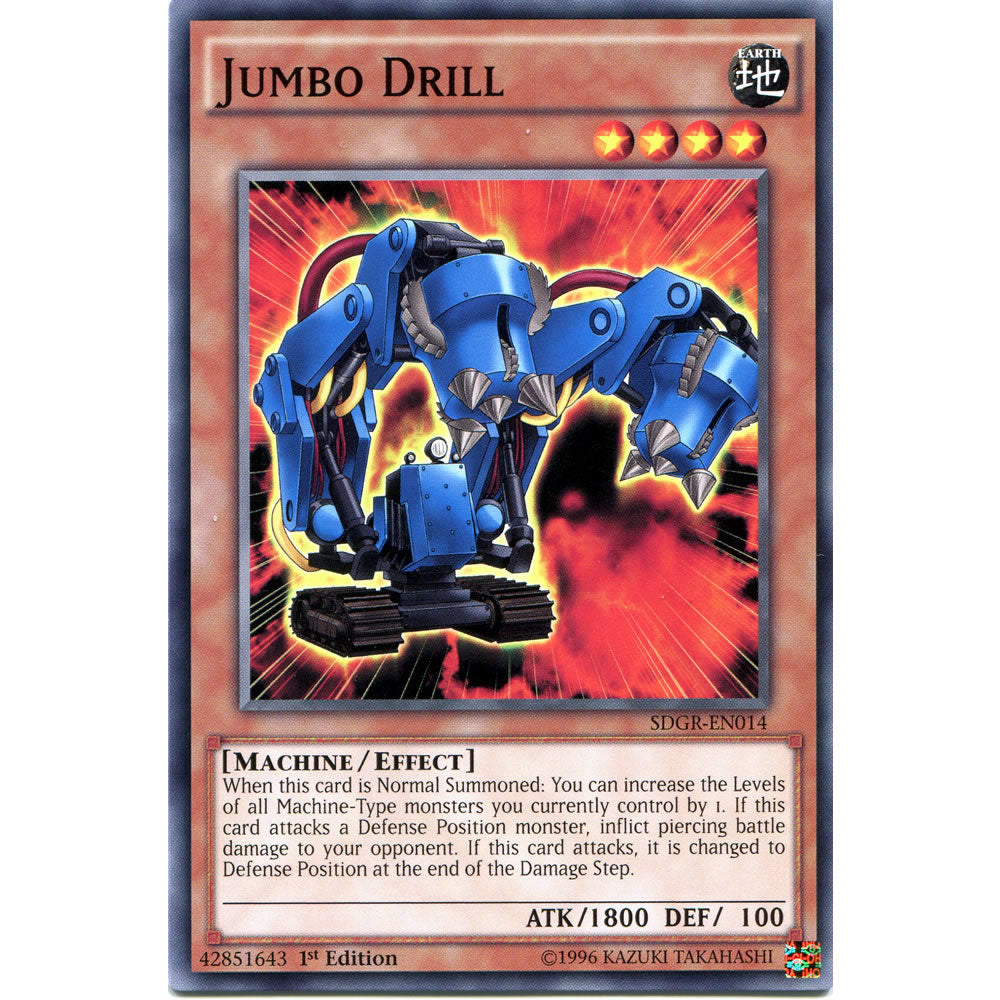 Jumbo Drill SDGR-EN014 Yu-Gi-Oh! Card from the Geargia Rampage Set