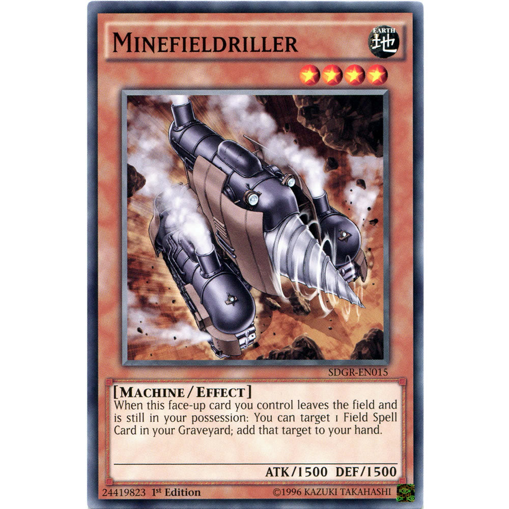 Minefieldriller SDGR-EN015 Yu-Gi-Oh! Card from the Geargia Rampage Set