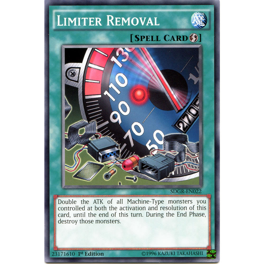 Limiter Removal SDGR-EN022 Yu-Gi-Oh! Card from the Geargia Rampage Set