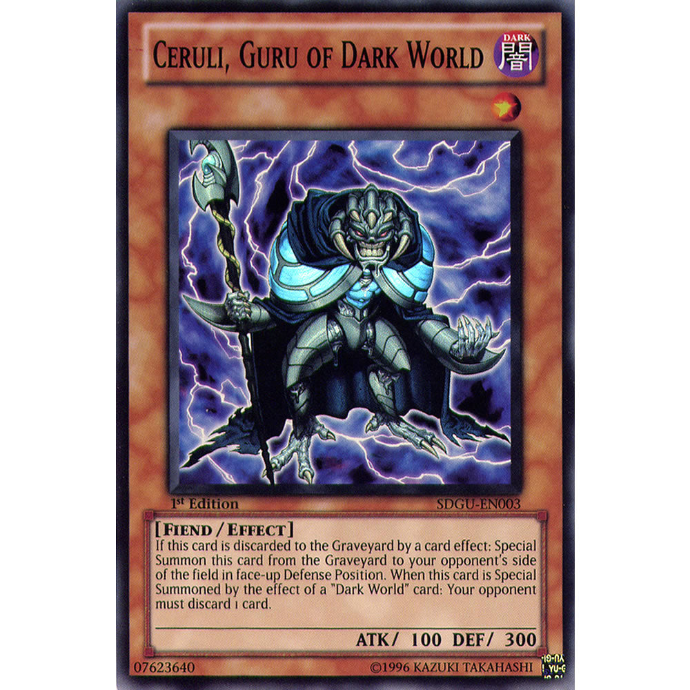 Ceruli, Guru of Dark World SDGU-EN003 Yu-Gi-Oh! Card from the Gates of the Underworld Set