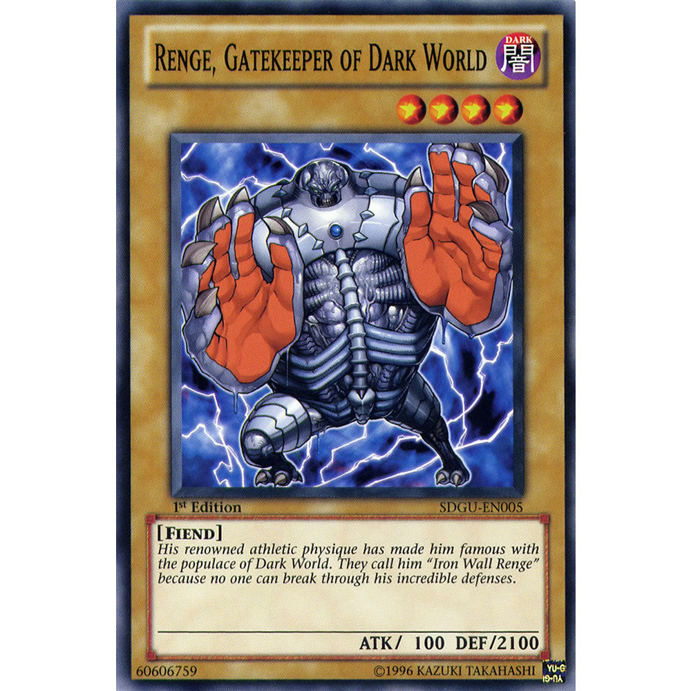 Renge, Gatekeeper of the Dark Word SDGU-EN005 Yu-Gi-Oh! Card from the Gates of the Underworld Set