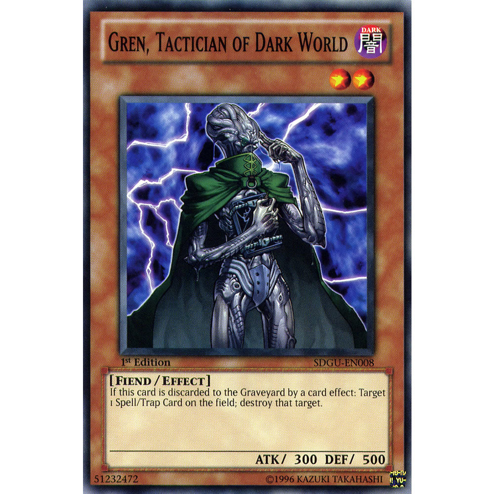 Gren, Tactician of Dark World SDGU-EN008 Yu-Gi-Oh! Card from the Gates of the Underworld Set