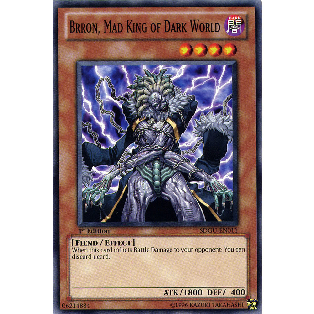 Brron, Mad King of Dark World SDGU-EN011 Yu-Gi-Oh! Card from the Gates of the Underworld Set