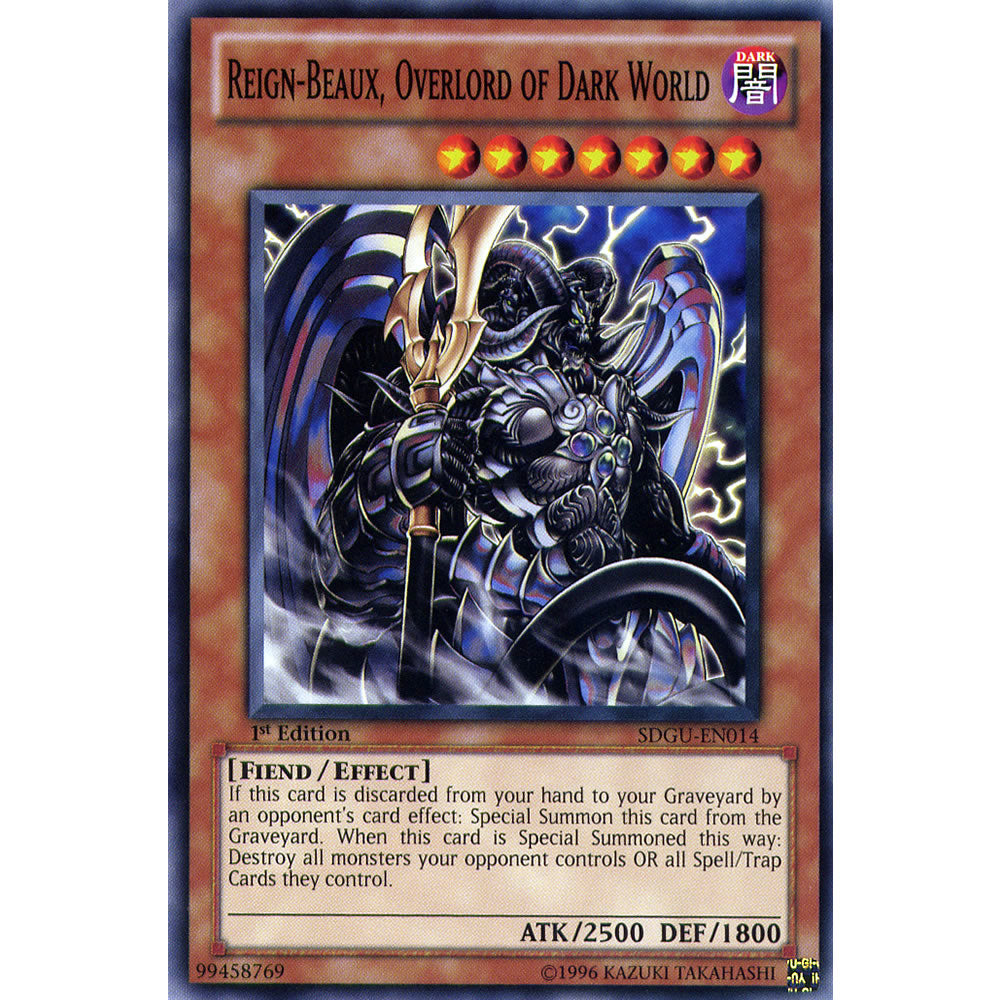 Reign-Beaux, Overlord of Dark World SDGU-EN014 Yu-Gi-Oh! Card from the Gates of the Underworld Set