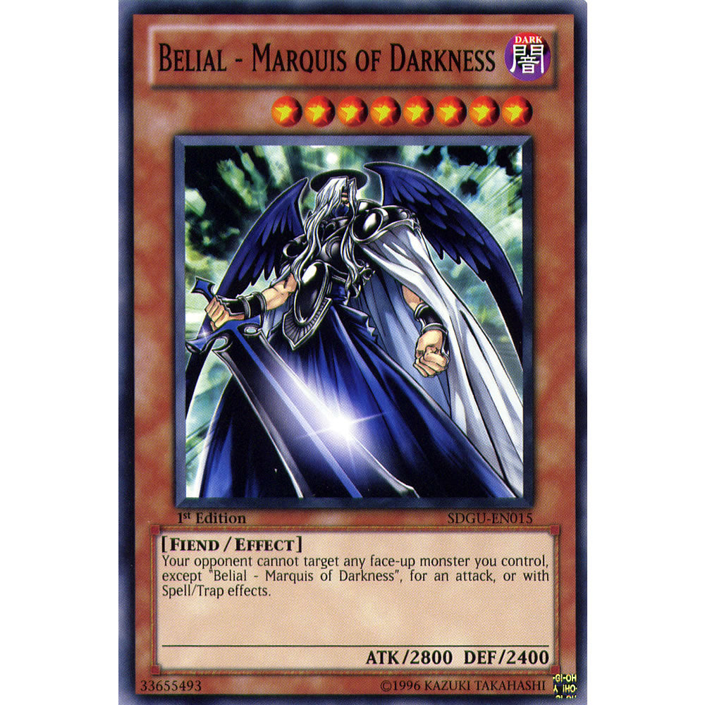 Belial - Marquis of Darkness SDGU-EN015 Yu-Gi-Oh! Card from the Gates of the Underworld Set