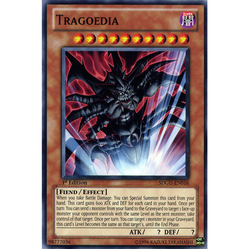 Tragoedia SDGU-EN016 Yu-Gi-Oh! Card from the Gates of the Underworld Set