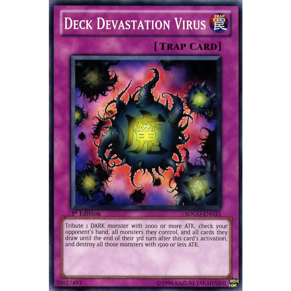 Deck Devastation Virus SDGU-EN033 Yu-Gi-Oh! Card from the Gates of the Underworld Set