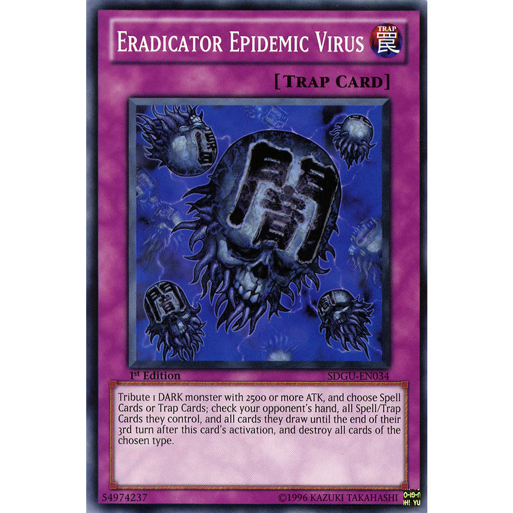 Eradicator Epidemic Virus SDGU-EN034 Yu-Gi-Oh! Card from the Gates of the Underworld Set