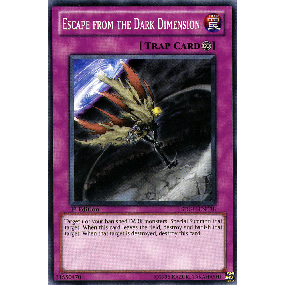 Escape from the Dark Dimension SDGU-EN038 Yu-Gi-Oh! Card from the Gates of the Underworld Set