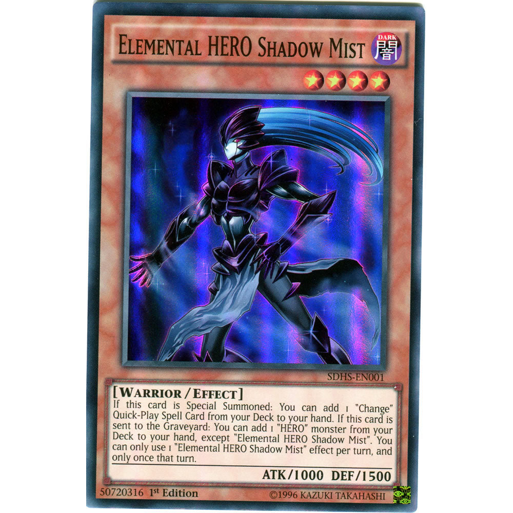 Elemental HERO Shadow Mist SDHS-EN001 Yu-Gi-Oh! Card from the Hero Strike Set