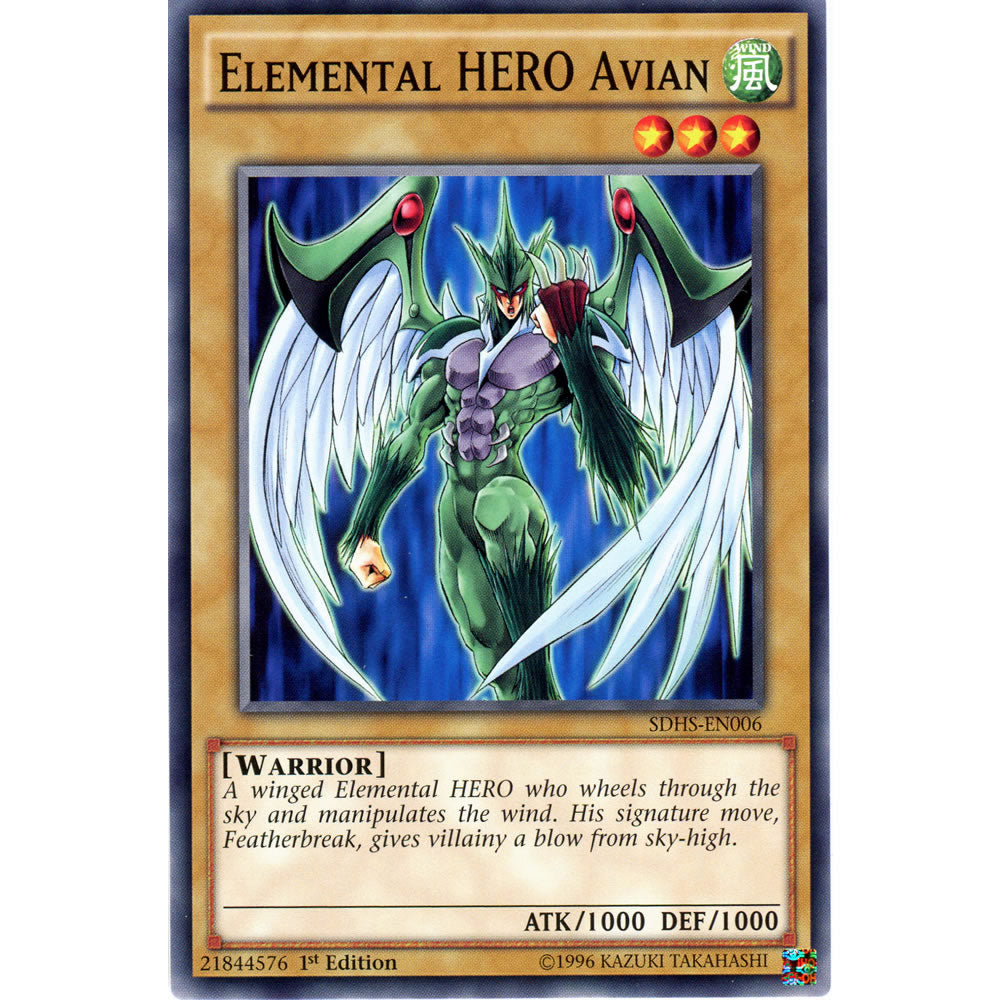 Elemental HERO Avian SDHS-EN006 Yu-Gi-Oh! Card from the Hero Strike Set