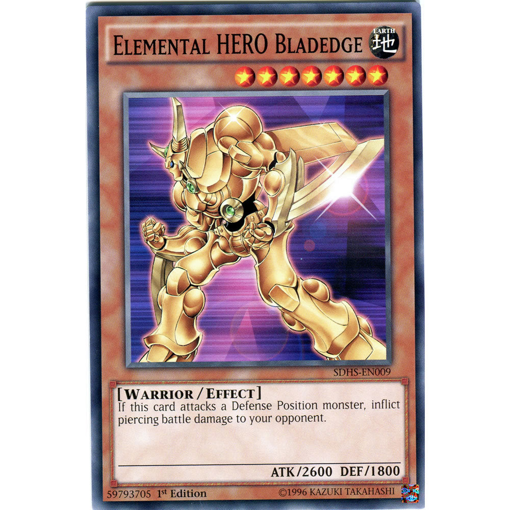 Elemental HERO Bladedge SDHS-EN009 Yu-Gi-Oh! Card from the Hero Strike Set
