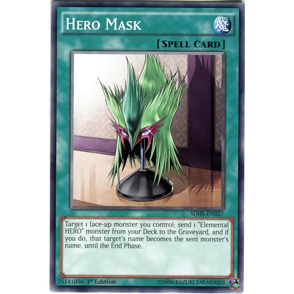 Hero Mask SDHS-EN027 Yu-Gi-Oh! Card from the Hero Strike Set